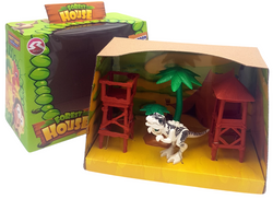 Dinozaur figurka TREX ZESTAW klocków FOREST klocki domek zabawka na prezent