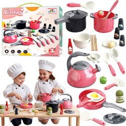 ZESTAW KUCHENNY DLA DZIECI NACZYNIA DO ZABAWY KUCHNIA ZABAWKA GARNKI CZAJNI