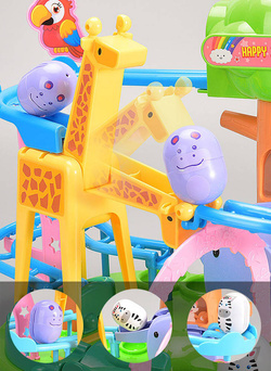 KOLEJKA marble Tor dla zwierząt KULKI ZOO RolyPoly