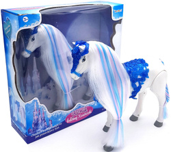 Duży CHODZĄCY KOŃ KONIK KUCYK dla LALKI LALEK DŹW.