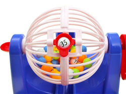 RODZINNA EDUKACYJNA TOWARZYSKA GRA LICZBOWA BINGO MASZYNA LOSUJĄCA LOTERIA