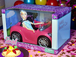 AUTO RÓŻOWY KABRIOLET SAMOCHÓD ZABAWKA DLA LALEK LALKI BEAUTY ZESTAW +LALKA