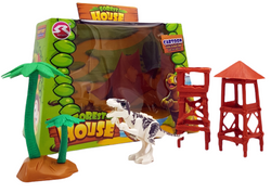 Dinozaur figurka TREX ZESTAW klocków FOREST klocki domek zabawka na prezent