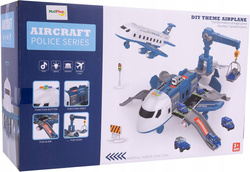 DUŻY SAMOLOT INTERAKTYWNY ROZKŁADANY PARKING DŹWIG POLICJA DLA DZIECI