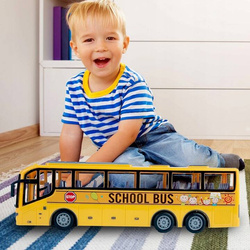 AUTOBUS SZKOLNY ZDALNIE STEROWANY JEŻDŻĄCY INTERAKTYWNY PILOT DLA DZIECI