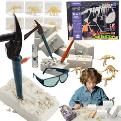 Wykopaliska dinozaury Zestaw do wykopalisk 6w1 dla dzieci Zabawka EDU T-Rex