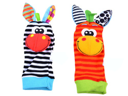 SKARPETKI GRZECHOTKI 3D OPASKI NA RĄCZKI ZABAWKA SENSORYCZNA DLA NIEMOWLAT