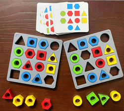 Gra dopasuj kształty figury Układanka dla dzieci nauka kształtów i kolorów