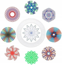 SPIROGRAF ZESTAW ARTYSTYCZNY do Rysowania 3D Szablony Zabawka Edukacyjna
