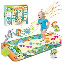 MUZYCZNA Mata taneczna dinozaury PIANINO do nauki tańca i dźwięk dla dzieci