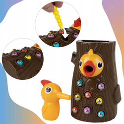 DZIĘCIOŁ I ROBACZKI GRA ZRĘCZNOŚCIOWA MAGNETYCZNA DLA DZIECI CAŁEJ RODZINY