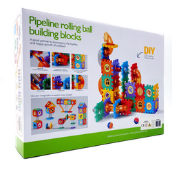 KLOCKI KONSTRUKCYJNE UKŁADANKA TOR KULKOWY kulki wafle Marble