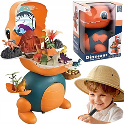 DUŻY DINOZAUR ZABAWKA DLA DZIECI FIGURKI ZWIERZĄT DINOZAURÓW ZESTAW DRZEWKA