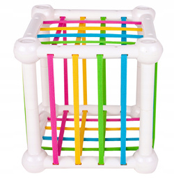 KOSTKA ZRĘCZNOŚCIOWA KLOCKI SENSORYCZNE WIEŻA GRA ZABAWKA DLA MAŁYCH DZIECI