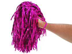 Pompony dla cheerleaderek czirliderki 2szt. kolor różowy