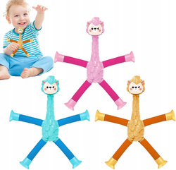 POP TUBE RURKA DO ROZCIĄGANIA Z PRZYSSAWKAMI ZABAWKA ANTYSTRESOWA LAMA