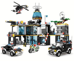 Klocki Policja SWAT Zestaw Klocków 1261 Budynek Policyjny Auto Motor Jeep