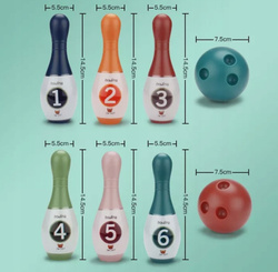 SPORTOWA GRA W KRĘGLE ZESTAW Z KULA AKCESORIAMI DO GRY ZABAWY DLA DZIECI XL