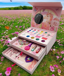 Kosmetyki zestaw do makijażu kuferek na prezent dla dziewczynki dzieci