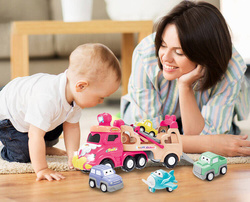 Ciężarówka LAWETA z autkami Zestaw TIR AUTKA zabawka dla dziewczynki dzieci