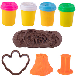 DINOZAUR zestaw MASA PLASTYCZNA WYCISKARKA +WULKAN