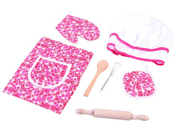 Zestaw do gotowania dla dzieci fartuszek czapka wałek zabawa w kuchni