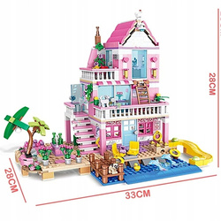 KLOCKI WILLA DLA LALEK ZESTAW KLOCKÓW RÓŻOWY DOMEK DZIEWCZYNKI NA PREZENT