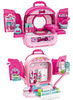 TOALETKA W WALIZCE DOMEK z lalką PLECAK ZESTAW piękności do zabawy 3w1