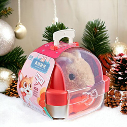 ZAJĄCZEK KRÓLICZEK z domkiem i z marchewką do karmienia Chodzi z dźwiękami