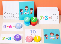 GRA Z KARTAMI DO NAUKI LICZENIA DODAWANIE ODEJMOWANIE DLA DZIECI MONTESSORI