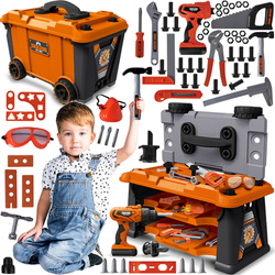 WARSZTAT ZESTAW MAJSTERKOWICZA NARZĘDZIA WIERTARKA PIŁA 63el Walizka KUFER