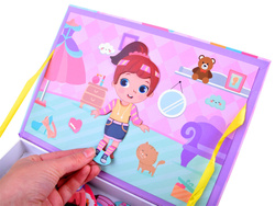 Książka układanka magnetyczna Lalka ubrania