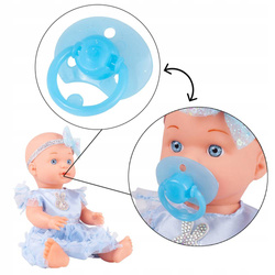 LALKA BOBAS z NOSIDEŁKIEM I NOCNIKIEM W PIĘKNEJ SUKIENCE Z KRÓLICZKIEM!