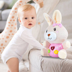 ZAJĄCZEK KRÓLICZEK KRÓLIK PLUSZOWY INTERAKTYWNY ZE ŚWIATŁEM I MUZYKĄ