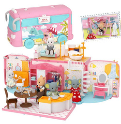 Rozkładany kamper WAKACYJNY Koala domek dla lalek AUTO otwierany AUTOBUS