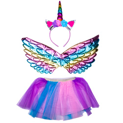 STRÓJ KOSTIUM JEDNOROŻEC BAL SPÓDNICZKA TUTU PEGAZ