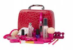 ZESTAW DO MAKIJAŻU I MANICURE W KUFERKU MAKE UP KOSMETYKI DLA DZIEWCZYNKI
