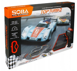 TOR WYŚCIGOWY Z AUTAMI 300CM TURBO 2 JOYSTICKI 2 SAMOCHODY ZASILANIE KABEL