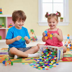 DUŻY ZESTAW KLOCKI 3D KONSTRUKCYJNE GWIAZDKI 506 ELEMENTÓW DLA DZIECI 3+