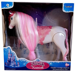 Duży CHODZĄCY KOŃ KONIK KUCYK dla LALKI LALEK DŹW.