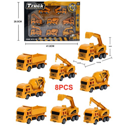 ZESTAW 8 AUTEK POJAZDÓW BUDOWLANYCH KOPARKA DŹWIG WYWROTKA BETONIARKA NAPĘD