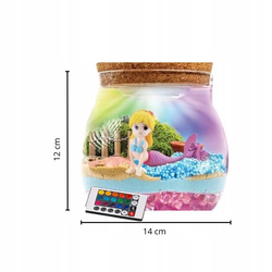 Magiczna Kula Terrarium Świecąca LED Z Syrenką Eksperymenty Zestaw + Pilot