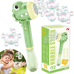 PISTOLET NA BAŃKI MYDLANE DINO DINOZAUR MASZYNA DO BANIEK z PŁYNEN prezent
