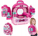 Toaletka Zestaw Piękności i Domek dla Lalki w Walizce PLECAK Zabawka Dzieci