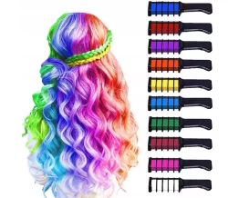 Grzebienie z kreda do włosów Farbowania Malowania Zmywalna Zestaw karnawał