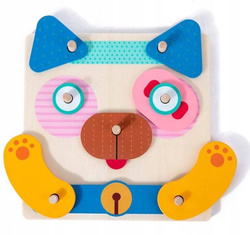 DREWNIANA UKŁADANKA MANIPULACYJNA MONTESSORI ZABAWKA DO NAUKI DLA DZIECI