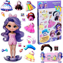 UKŁADANKA MAGNETYCZNA PUZZLE KREATYWNE UBIERANIE DZIEWCZYNKI LALI UBIERANKA