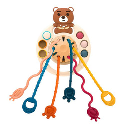 Zabawka Sensoryczna Ośmiornica Pop It MONTESSORI Gryzak dla NIEMOWLĄT MIŚ