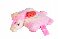 PLUSZAK PROJEKTOR Z LED JEDNOROŻEC PODUSZKA ZABAWKA DLA DZIECI LAMPKA NOCNA