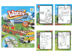 MATA KSIĄŻKA DO RYSOWANIA I MALOWANIA WODĄ POJAZDY AUTO POCIĄG SAMOLOT